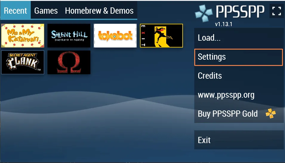 PPSSPP Screenshot 1